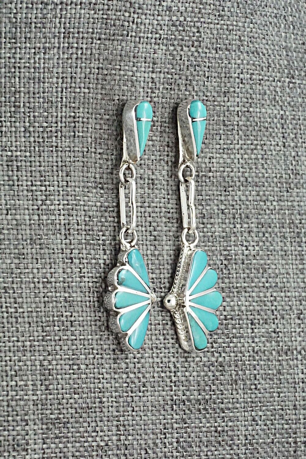 Turquoise and Sterling Silver Earrings - Velda Nastacio