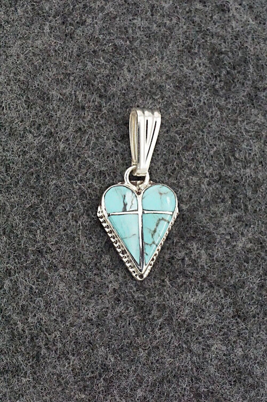 Turquoise & Sterling Silver Pendant - Velda Nastacio