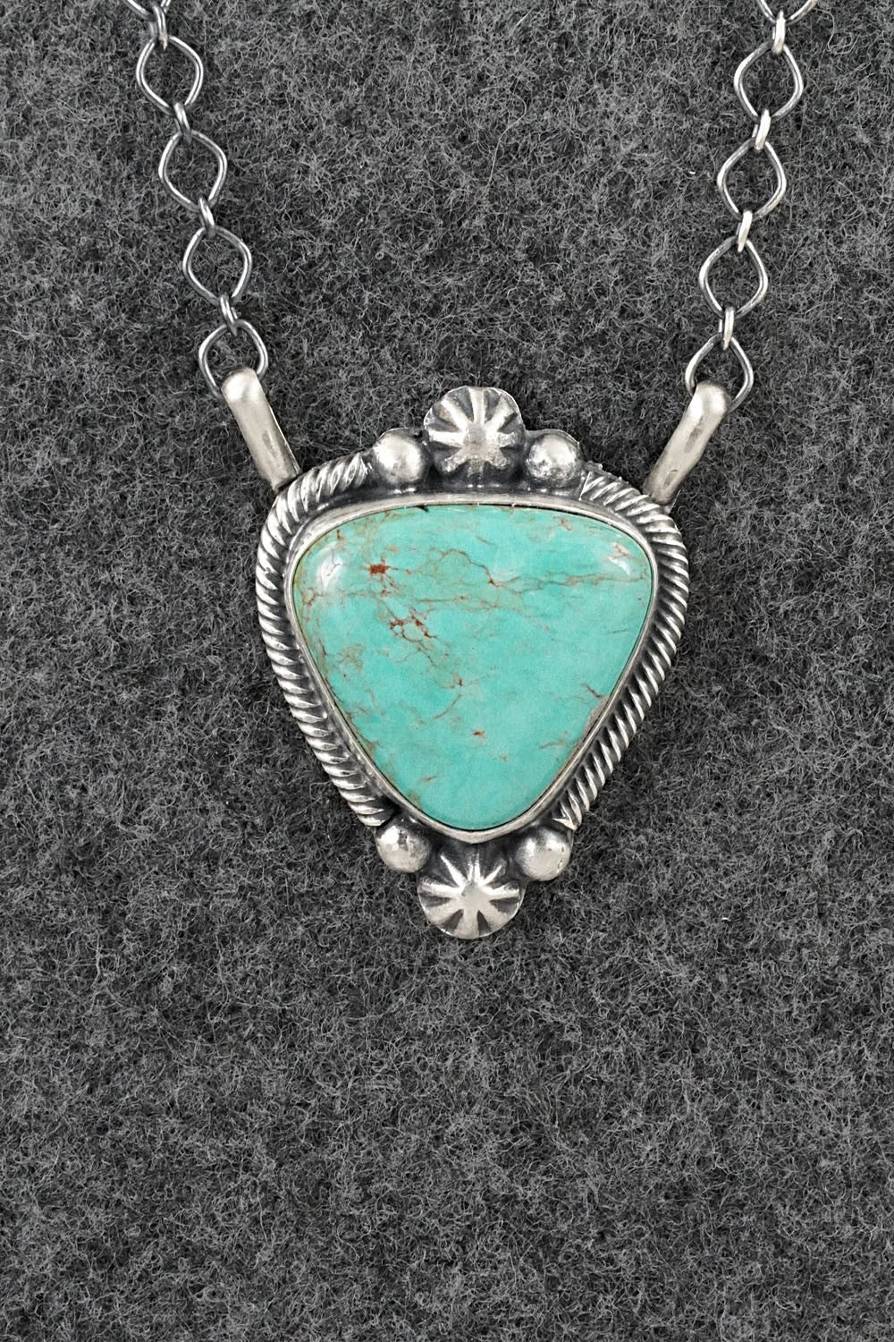 Turquoise & Sterling Silver Necklace - Bobby Johnson