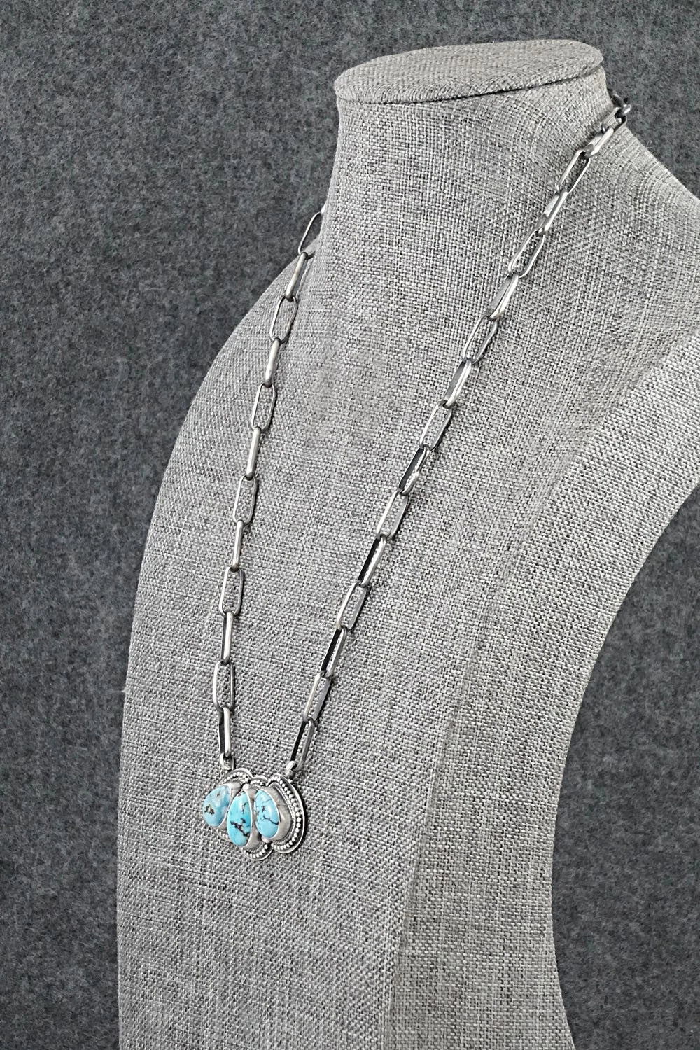 Turquoise & Sterling Silver Necklace - Darrin Livingston
