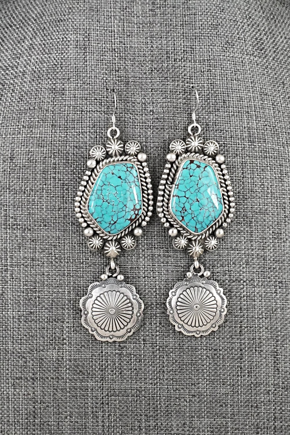 Turquoise & Sterling Silver Earrings - Michael Calladitto