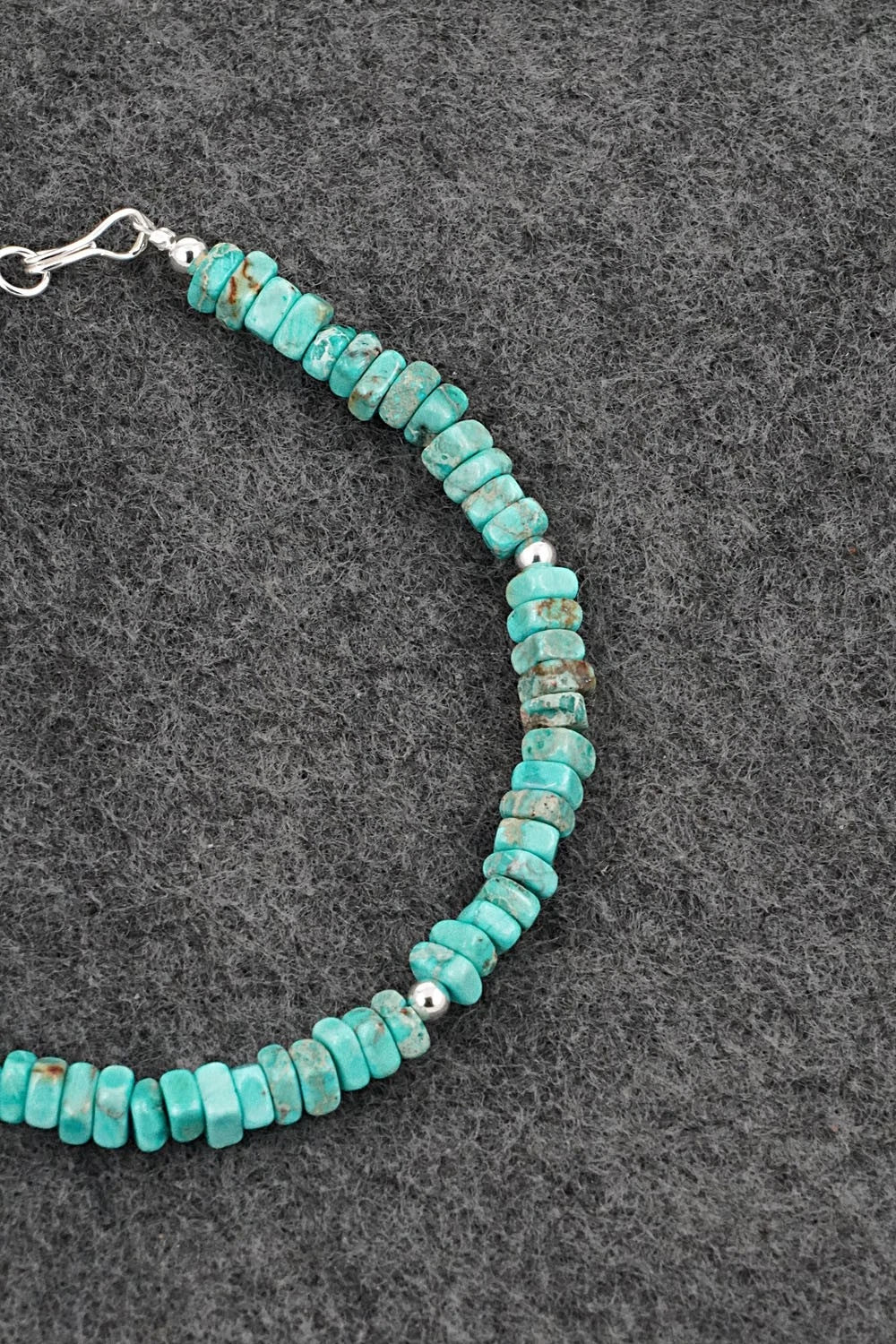 Turquoise & Sterling Silver Bracelet - Doreen Jake