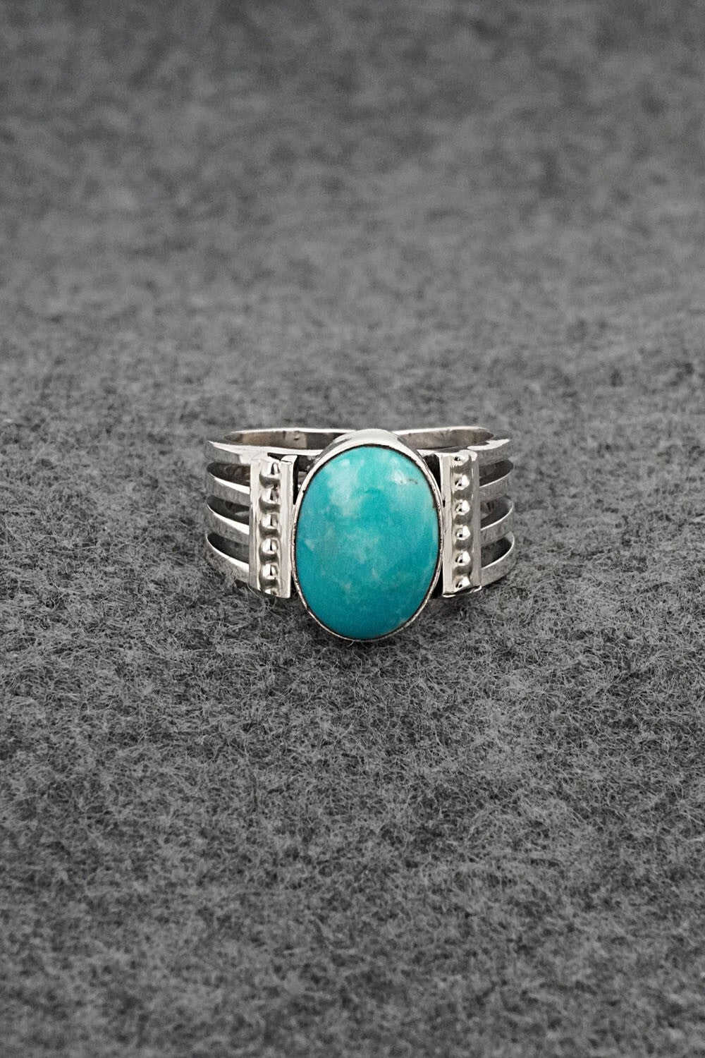 Turquoise & Sterling Silver Ring - Thomas Yazzie - Size 9