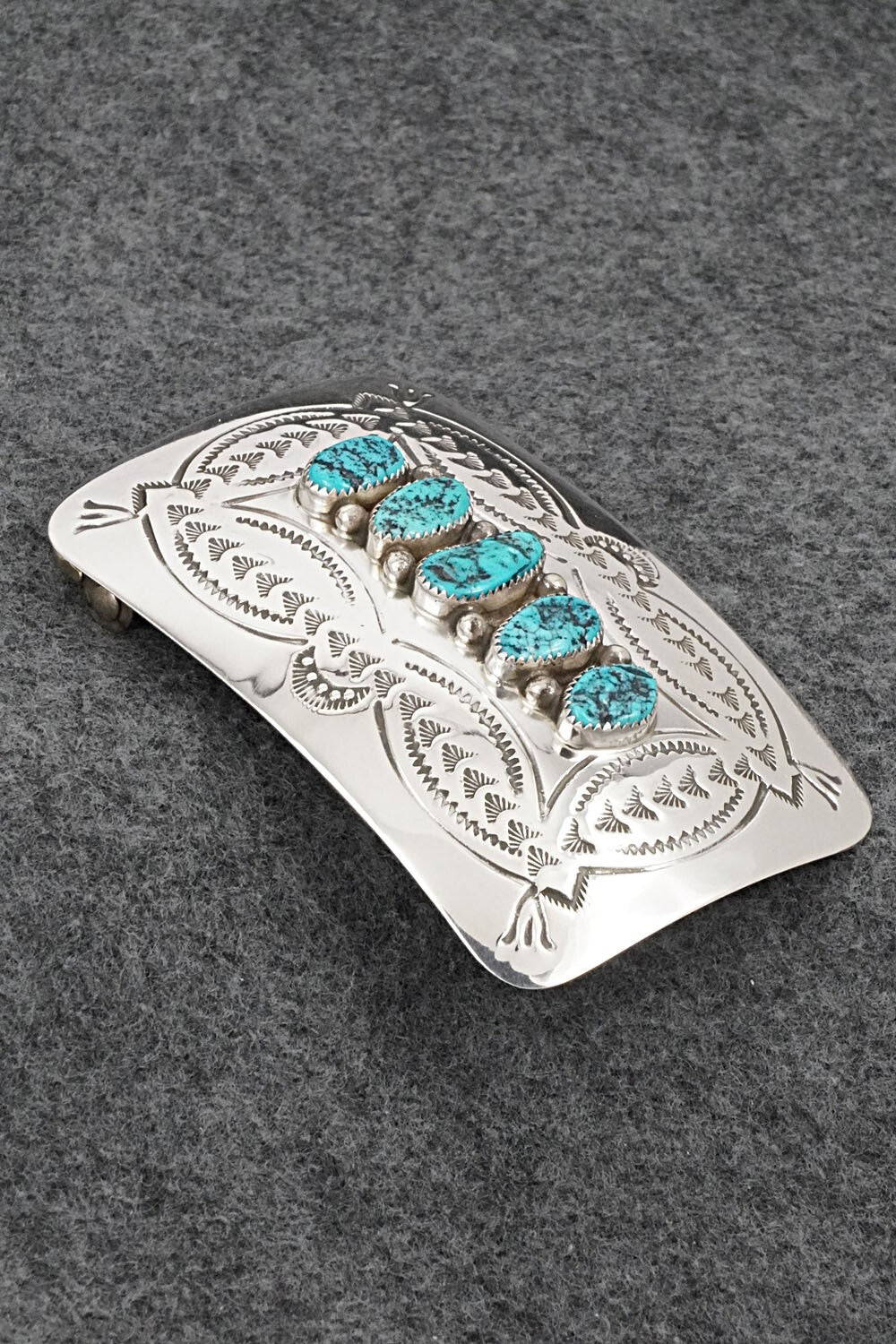 Turquoise & Sterling Silver Belt Buckle - Jolene Begay