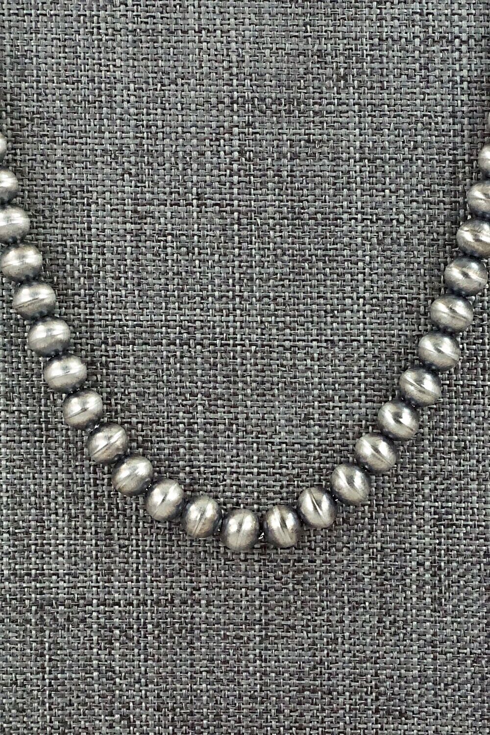 Sterling Silver Navajo Pearl Necklace - Dorinda Mariano