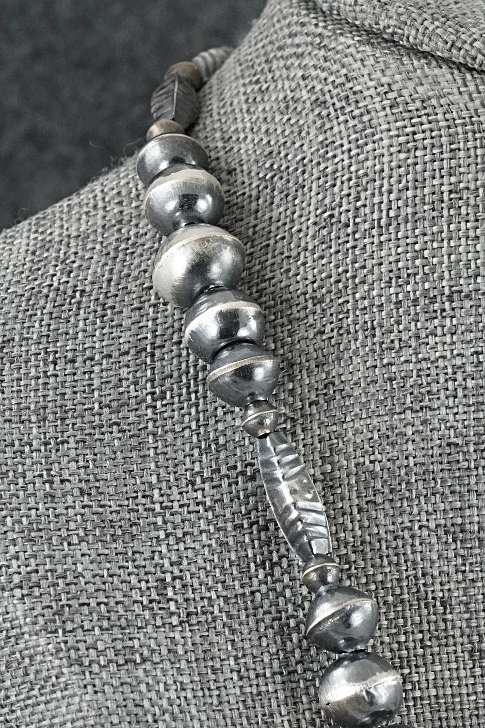 Sterling Silver Navajo Pearl Necklace 20" - Vintage