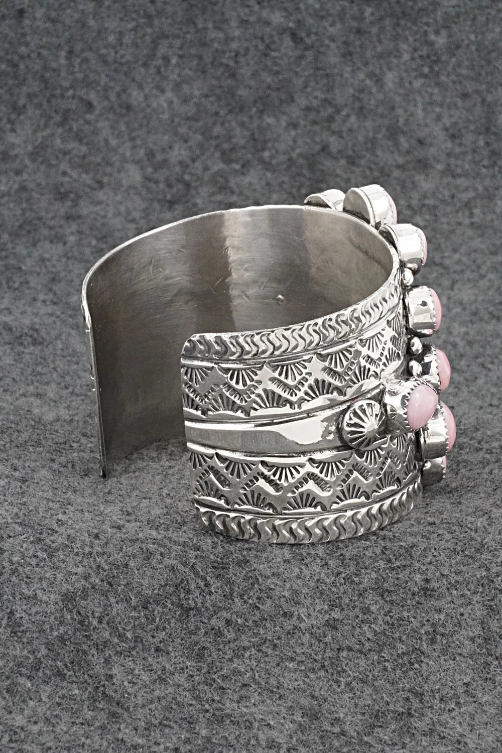 Pink Conch & Sterling Silver Bracelet - Tillie Jon