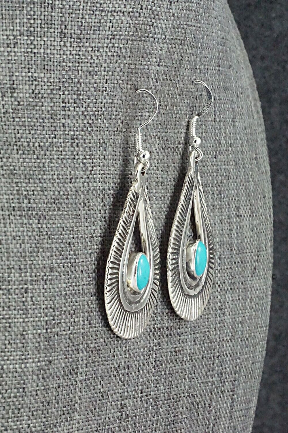 Turquoise and Sterling Silver Earrings - Veronica Kee