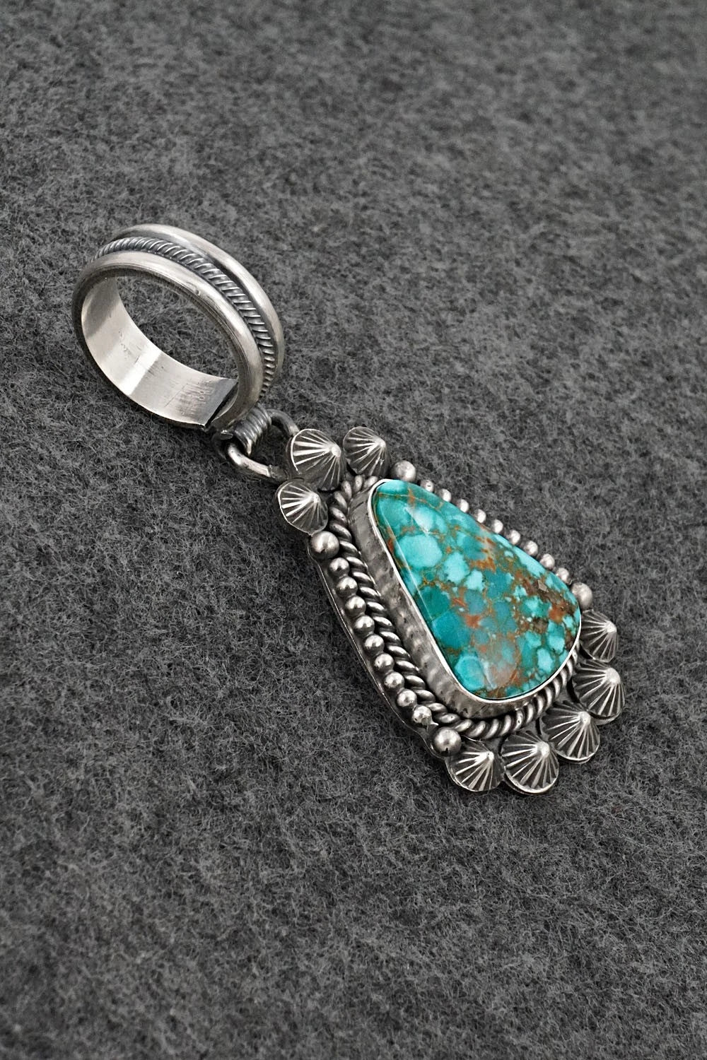 Turquoise & Sterling Silver Pendant - Michael Calladitto