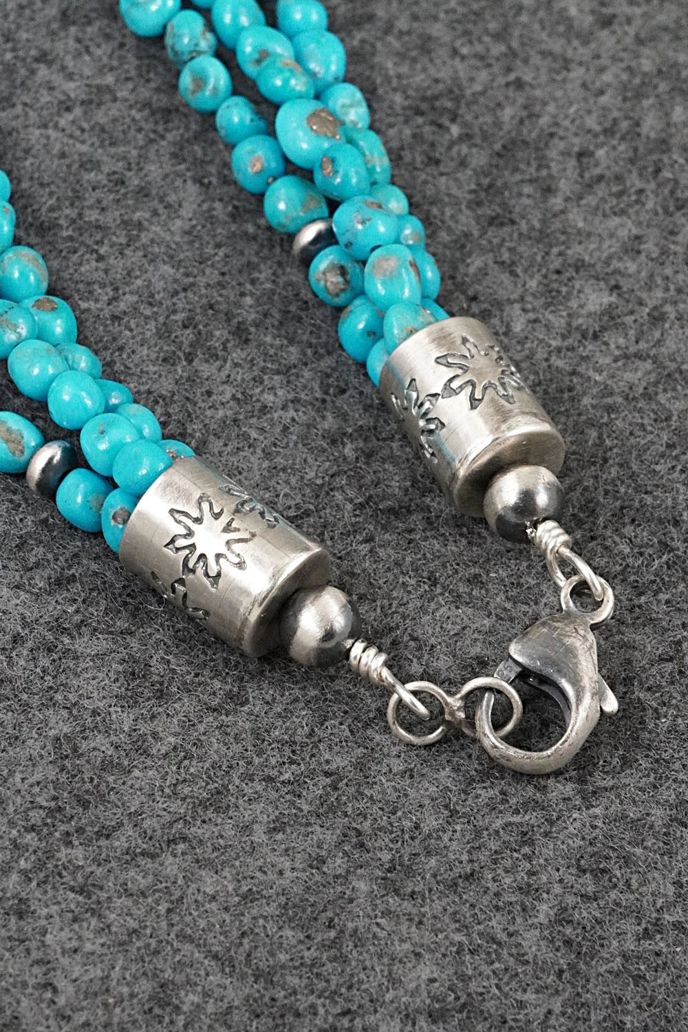 Turquoise & Sterling Silver Necklace - Theresa Skeets