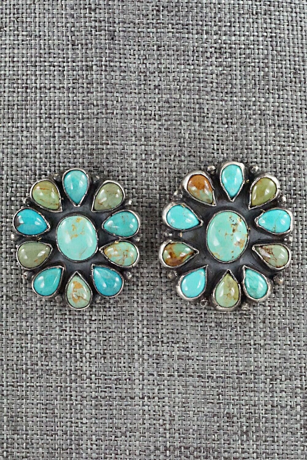 Turquoise & Sterling Silver Earrings - Kee Cook
