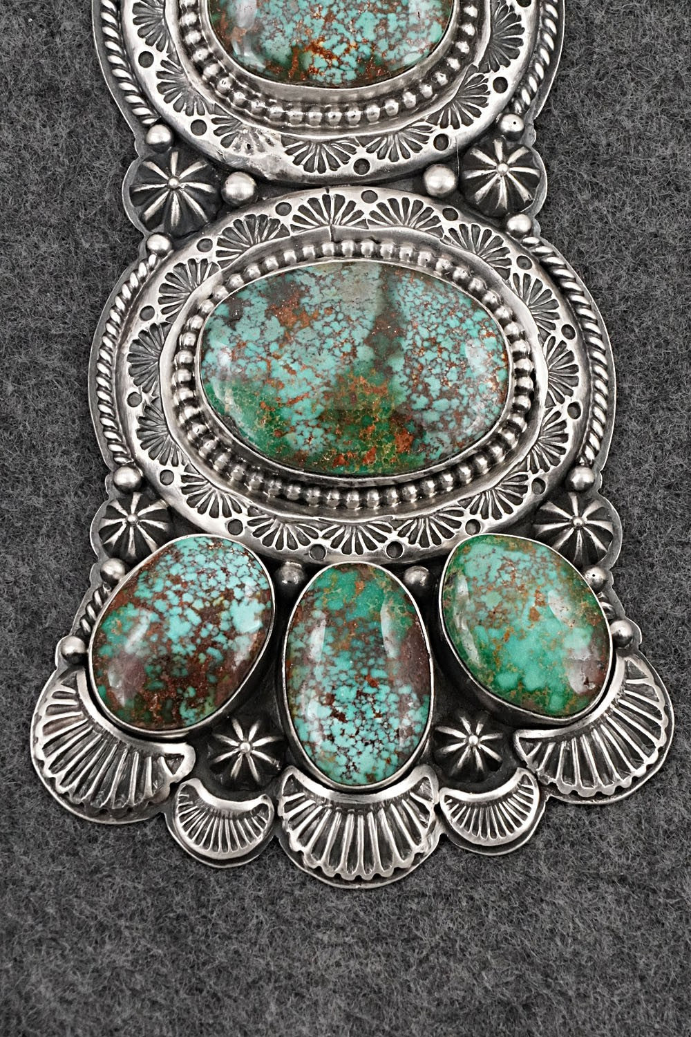 Turquoise & Sterling Silver Pendant - Mark Yazzie