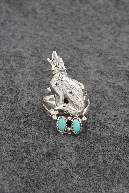 Turquoise & Sterling Silver Ring - Robert Martinez - Size 6.5