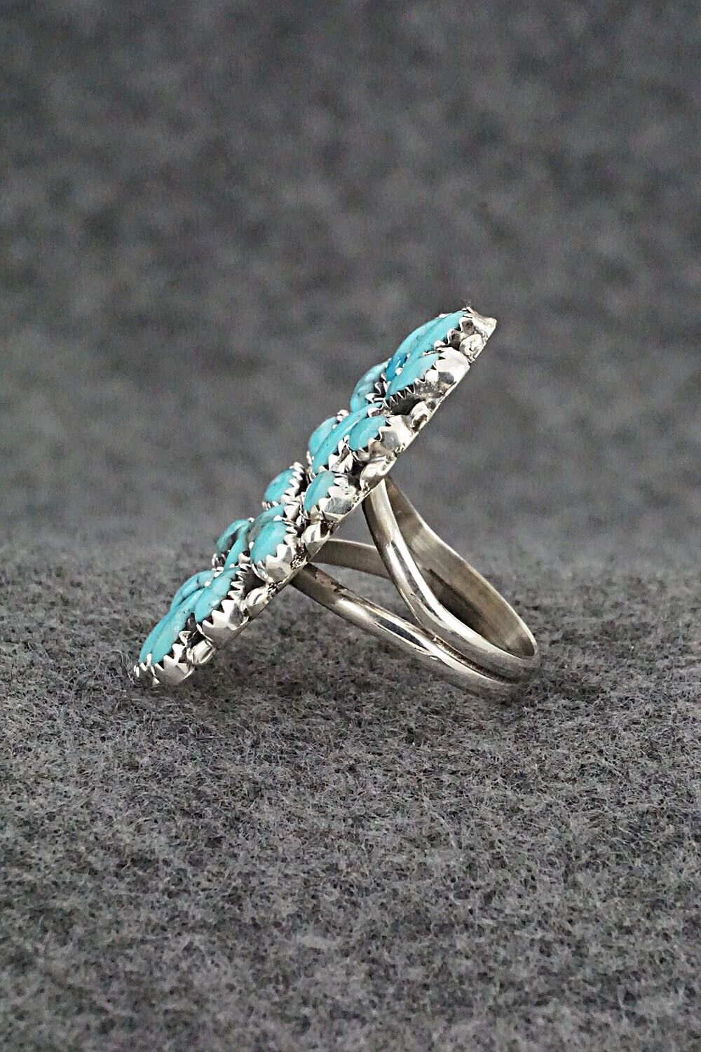 Turquoise & Sterling Silver Ring - Zeita Begay - Size 7.5