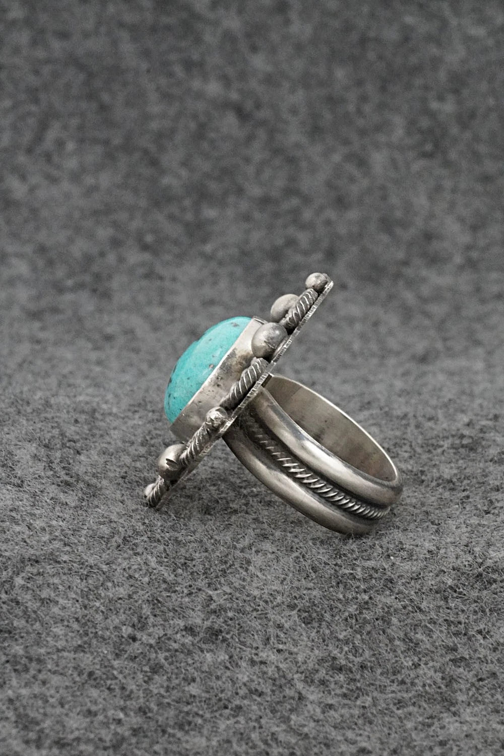 Turquoise & Sterling Silver Ring - Michael Calladitto - Size 8.5