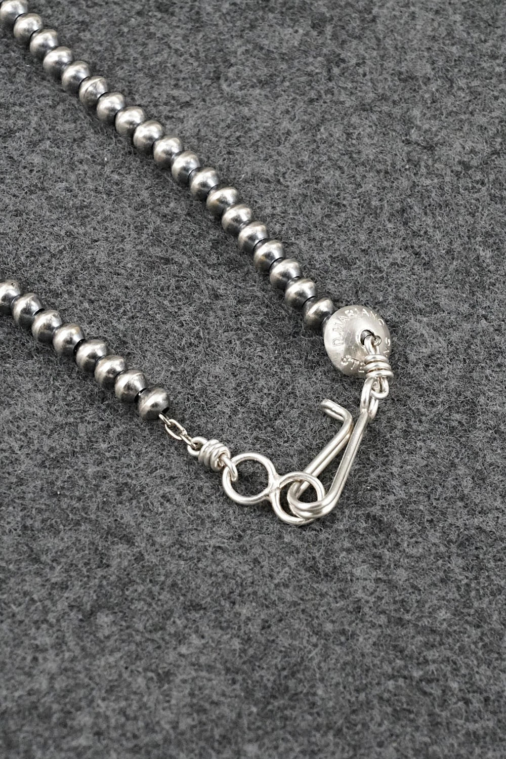Sterling Silver Navajo Pearl Necklace 20" - Dorinda Mariano