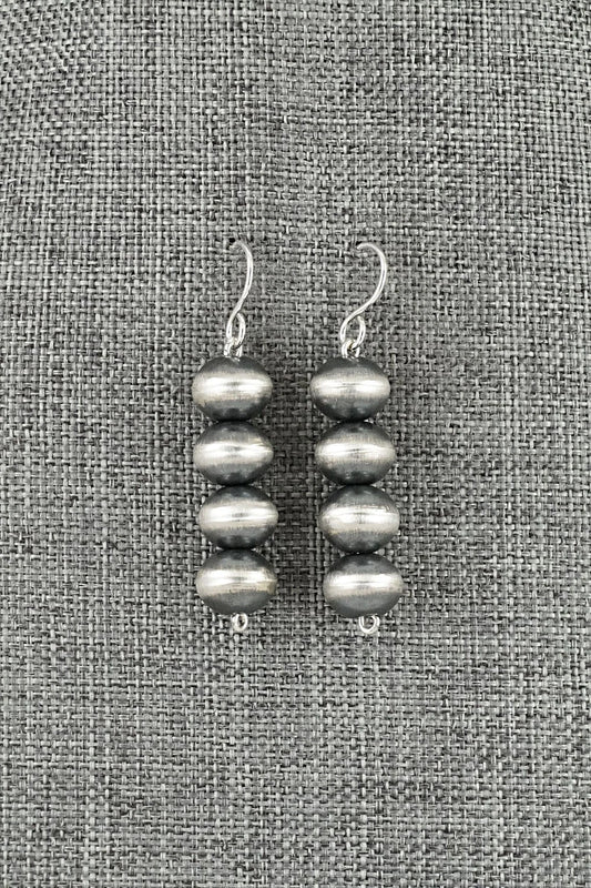 Sterling Silver Navajo Pearl Earrings - Crystal Haley