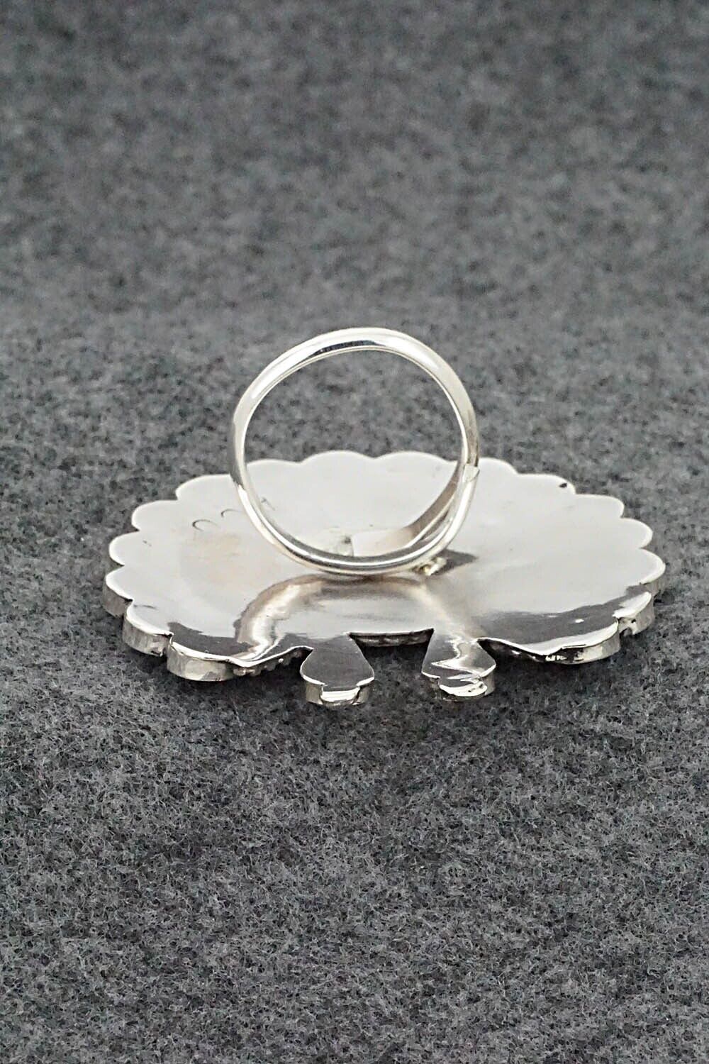 Multi-Stone & Sterling Silver Ring - April Unkestine - Size 8 Adj.