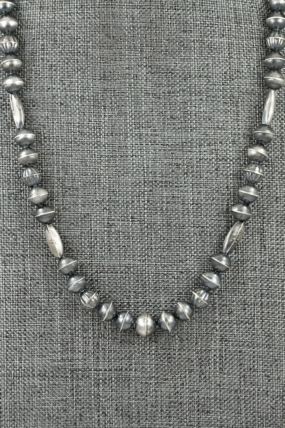 Sterling Silver Navajo Pearl Necklace 20" - Vintage