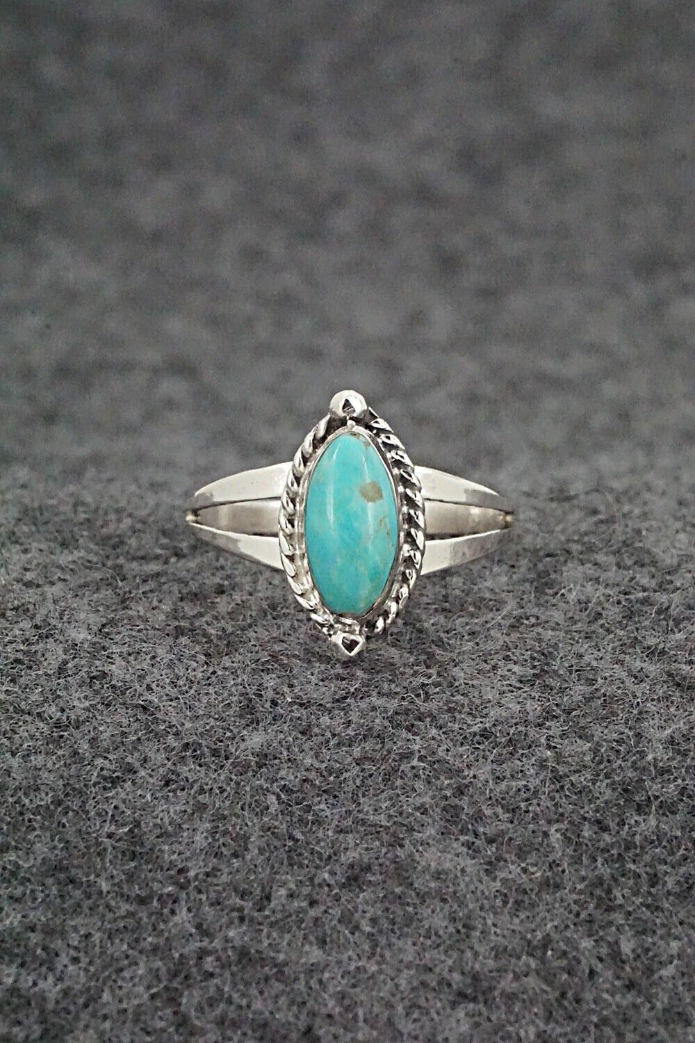 Turquoise & Sterling Silver Ring - Alice Rose Saunders - Size 7.75