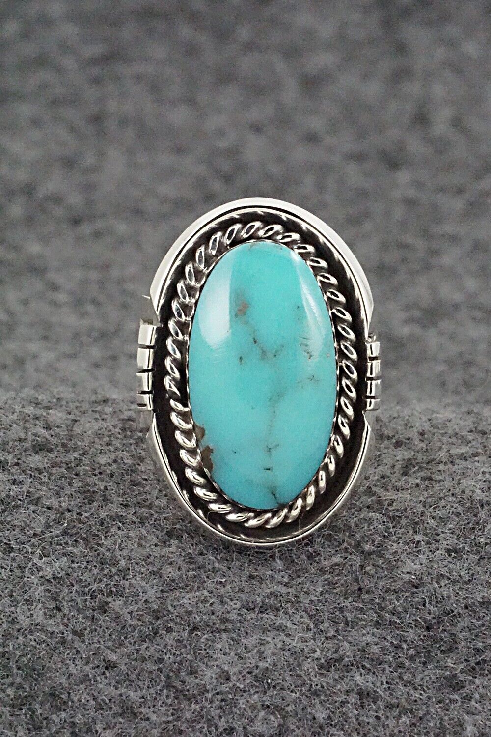 Turquoise & Sterling Silver Ring - Sheena Jack - Size 7