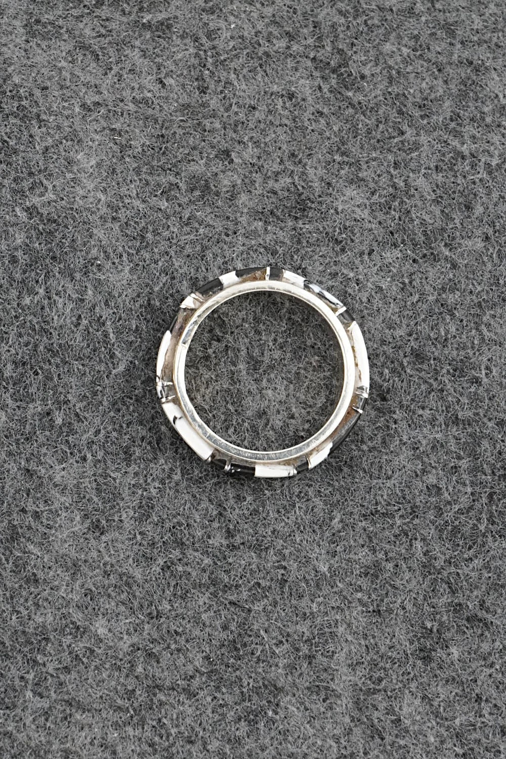 White Buffalo & Sterling Silver Ring - Terrance Panteah - Size 8