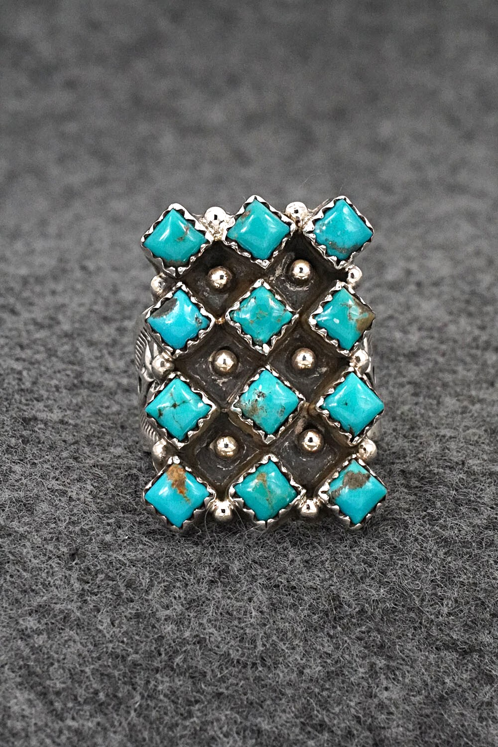 Turquoise & Sterling Silver Ring - Verley Betone - Size 7