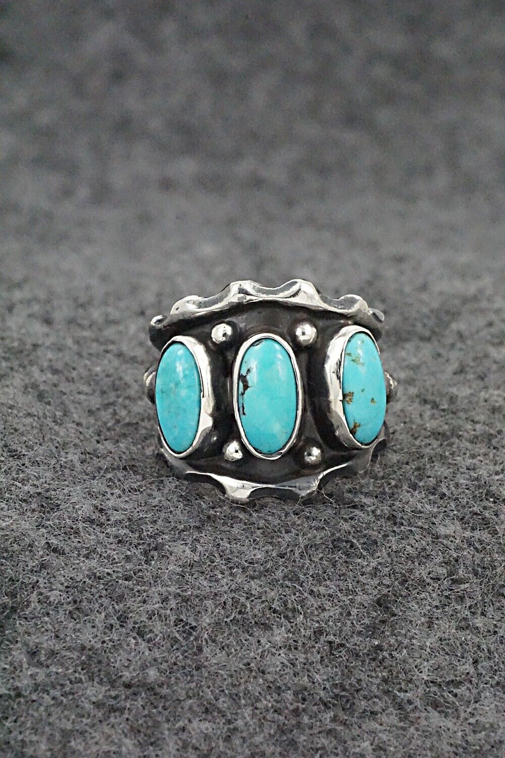 Turquoise & Sterling Silver Ring - Andrew Vandever - Size 6