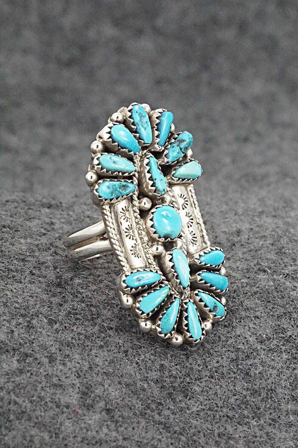 Turquoise & Sterling Silver Ring - Donovan Wilson - Size 7.5
