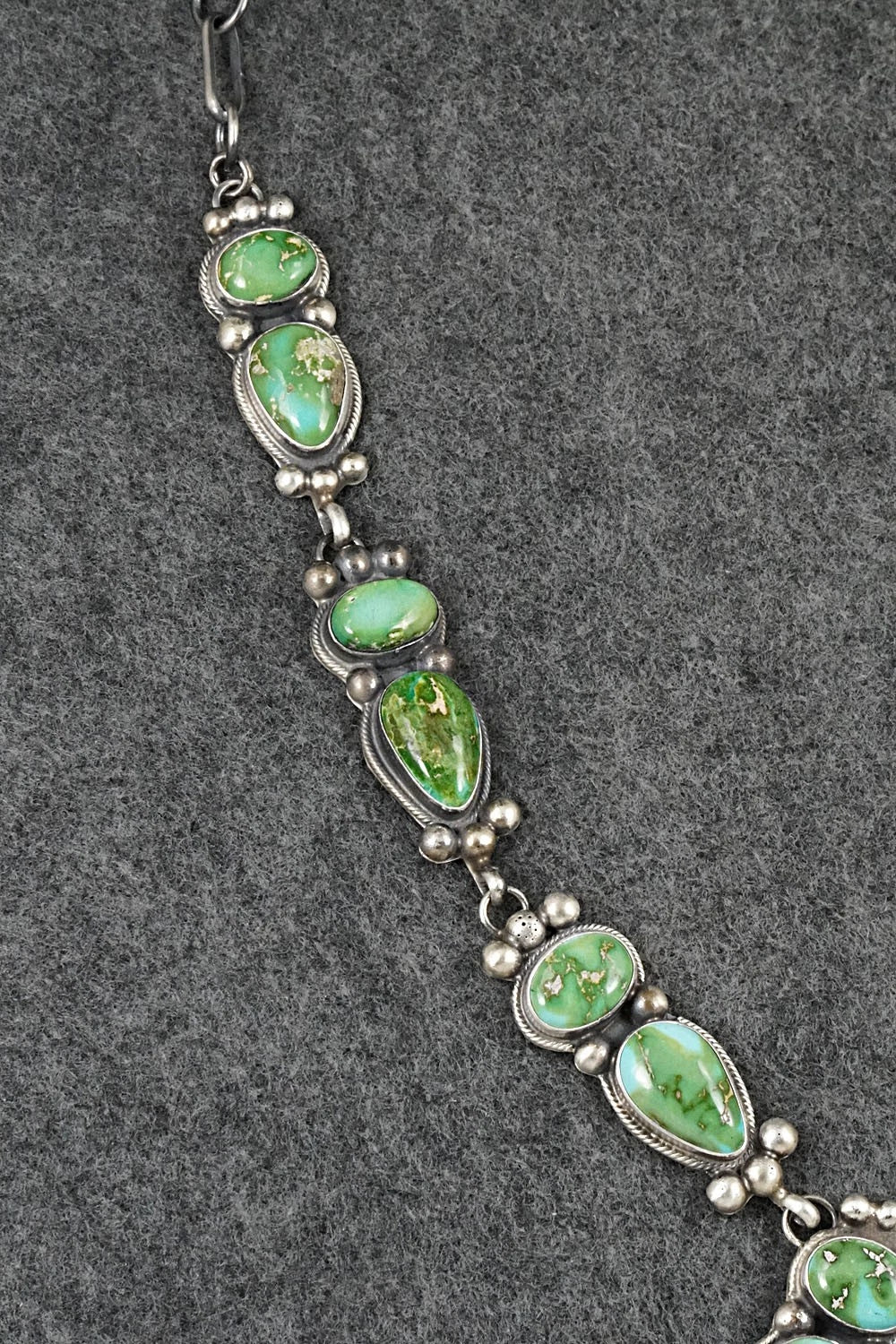 Turquoise & Sterling Silver Necklace and Earrings Set - Kathleen Livingston