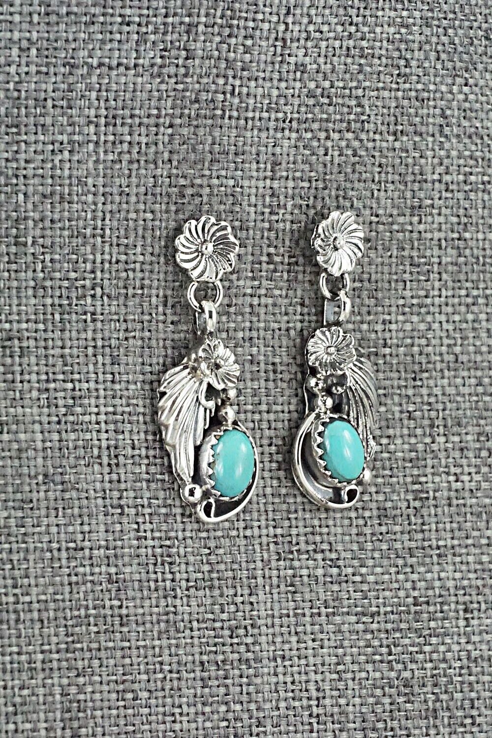 Turquoise & Sterling Silver Earrings - Verley Betone