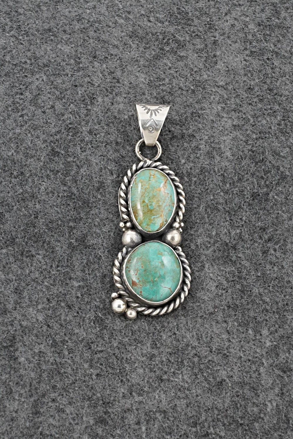Turquoise & Sterling Silver Pendant - Antwone Brown