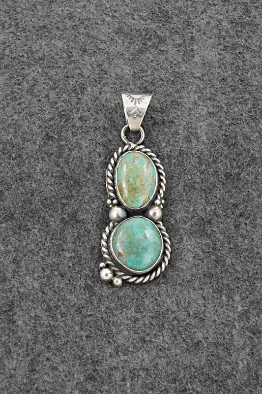 Turquoise & Sterling Silver Pendant - Antwone Brown