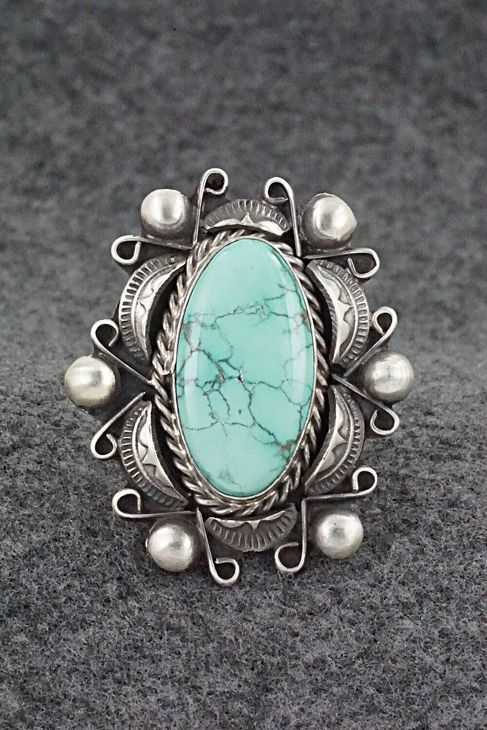 Turquoise & Sterling Silver Ring - Wilson Dawes - Size 7