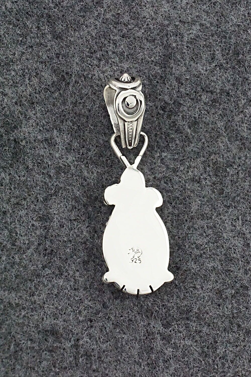 White Buffalo & Sterling Silver Pendant - Franklin Johnson