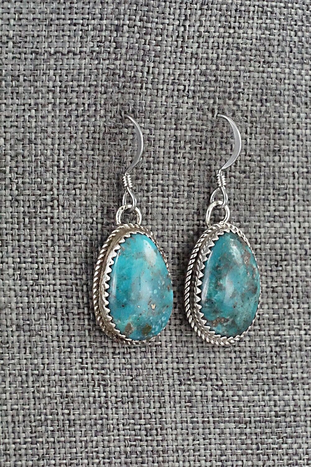 Turquoise & Sterling Silver Earrings - Ernest Hawthorne