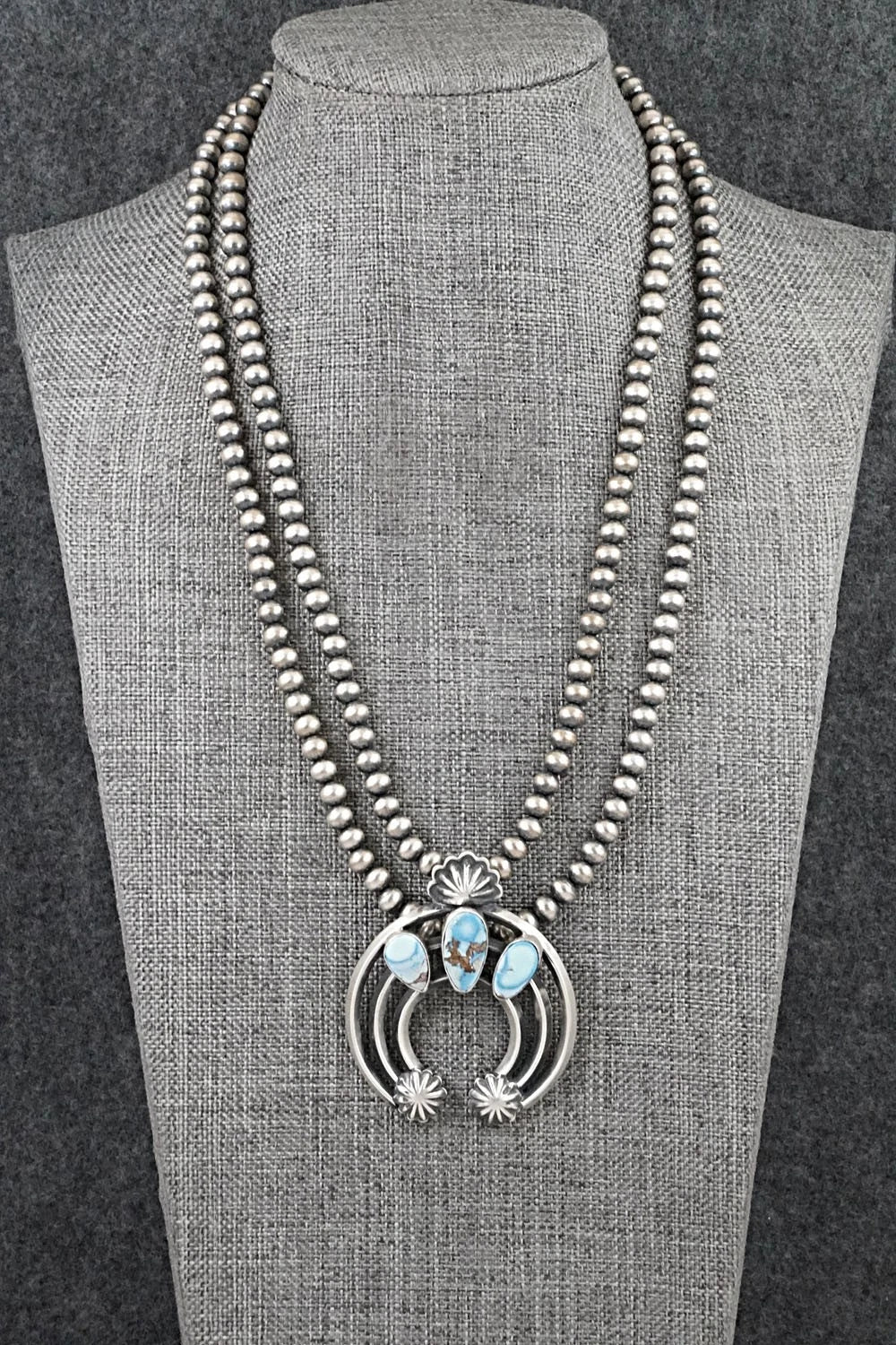 Turquoise & Sterling Silver Necklace - Davey Morgan