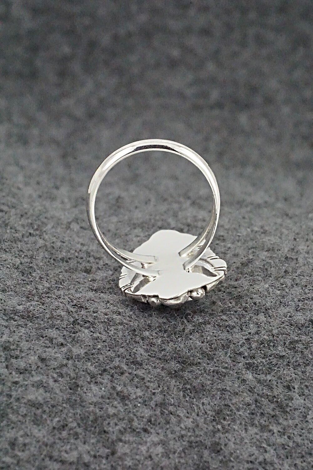 Turquoise, Opalite & Sterling Silver Ring - James Manygoats - Size 7
