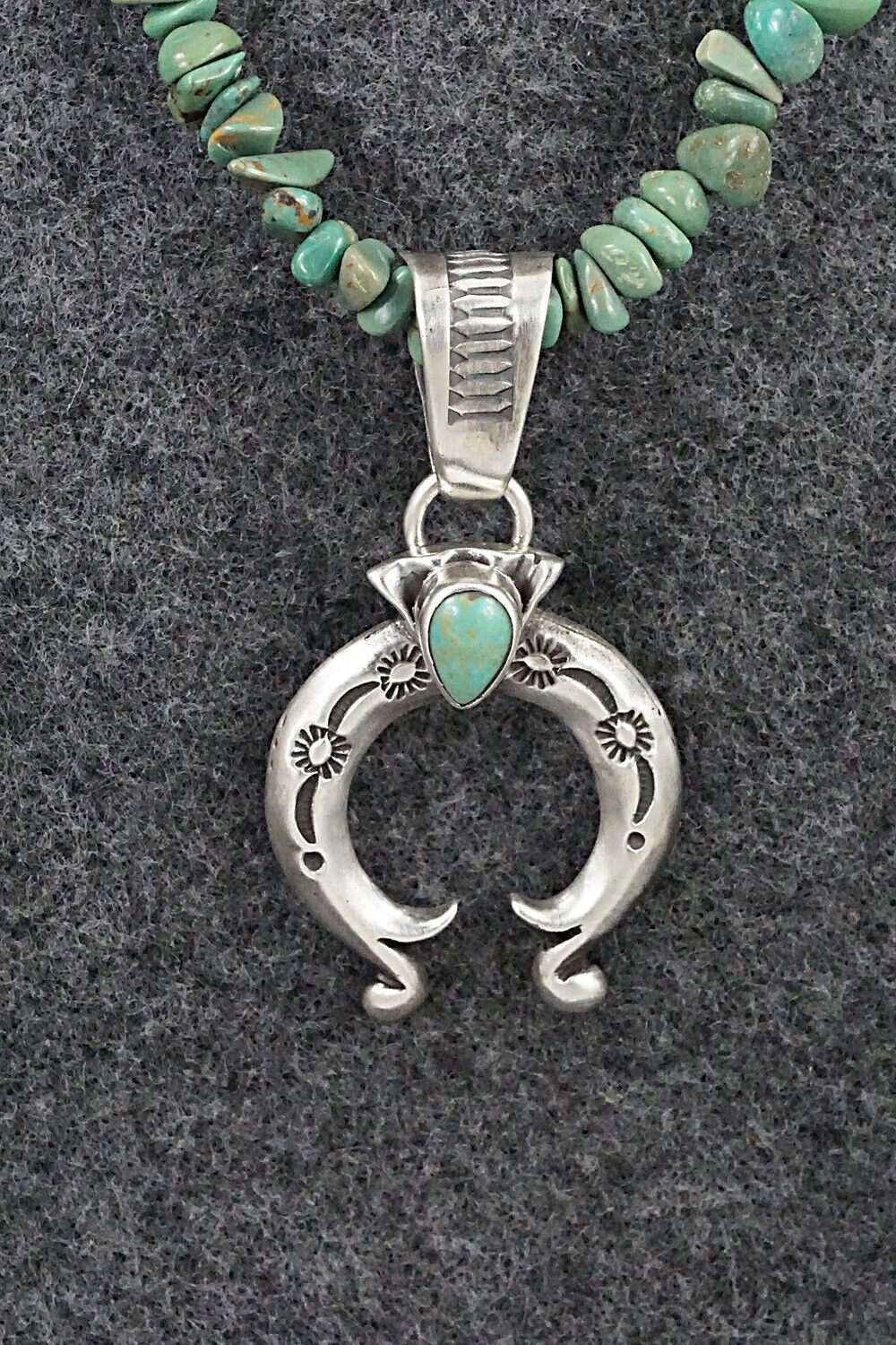 Turquoise & Sterling Silver Necklace 17" - Louise Joe