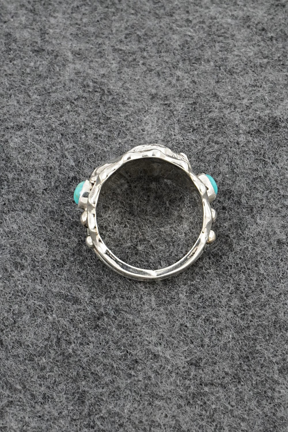 Turquoise & Sterling Silver Ring - Genevieve Francisco - Size 10.75