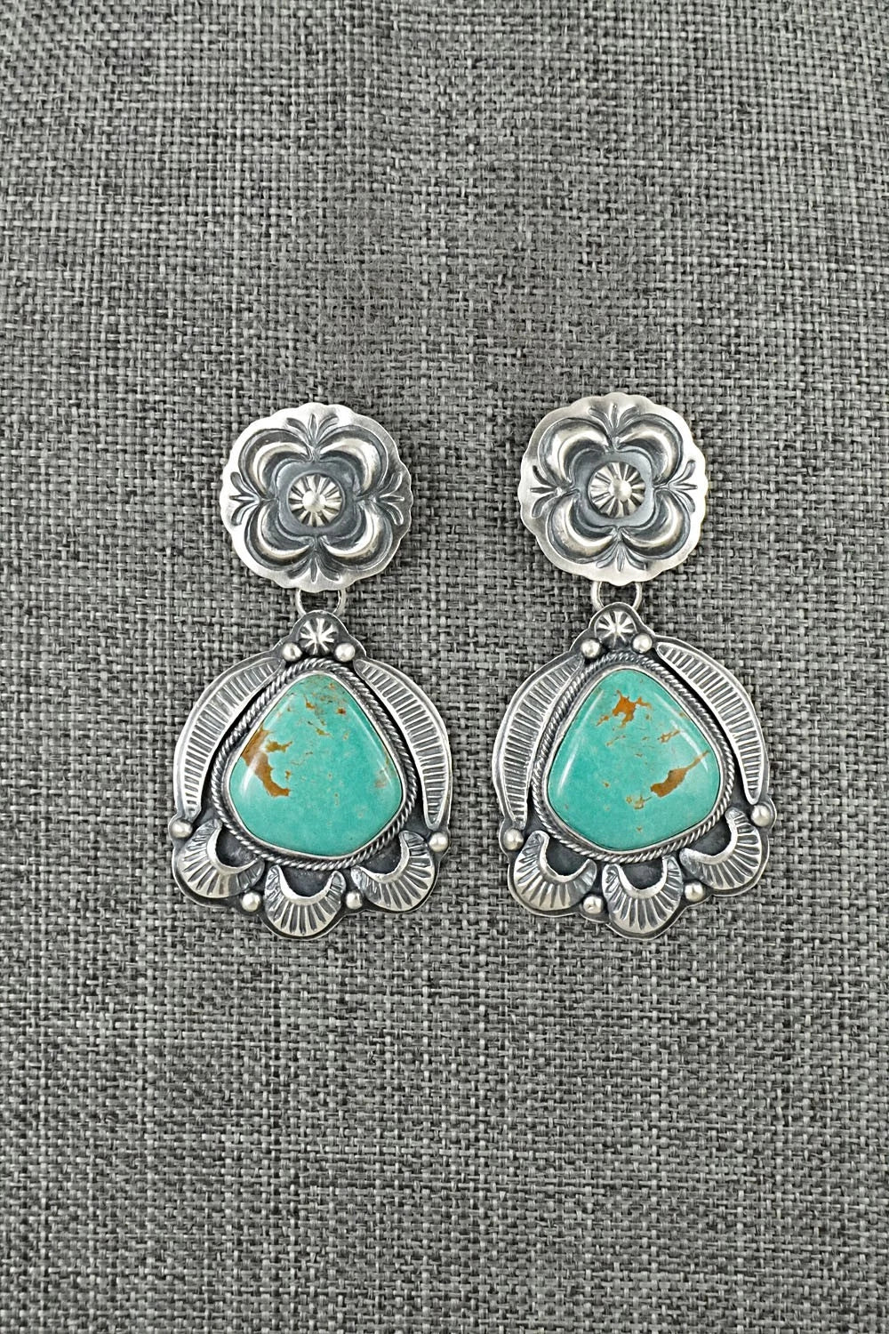 Turquoise & Sterling Silver Earrings - Randy Boyd