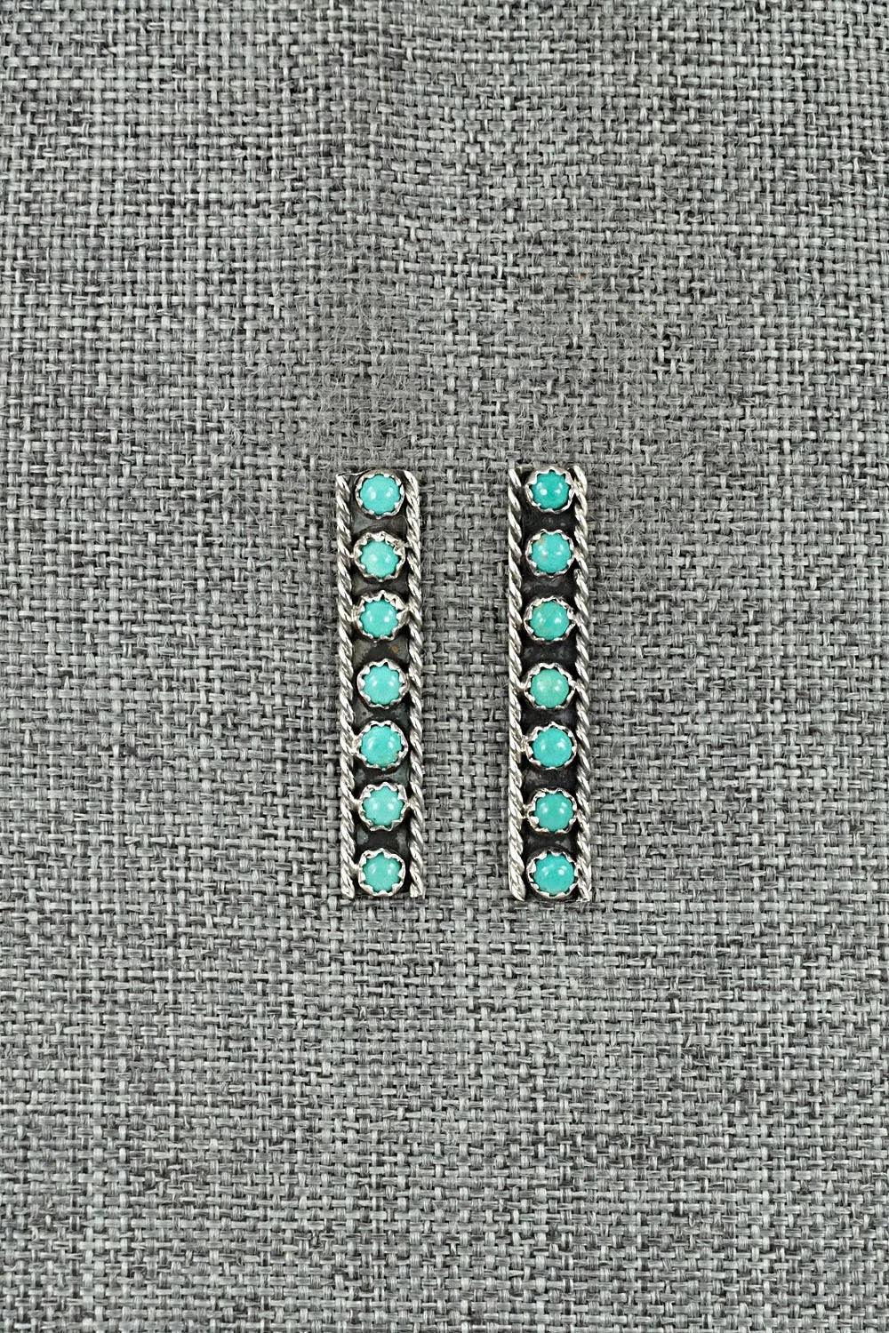 Turquoise & Sterling Silver Earrings - Dominic Duboise