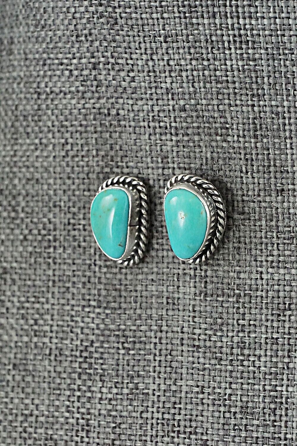 Turquoise & Sterling Silver Earrings - Marco Begaye