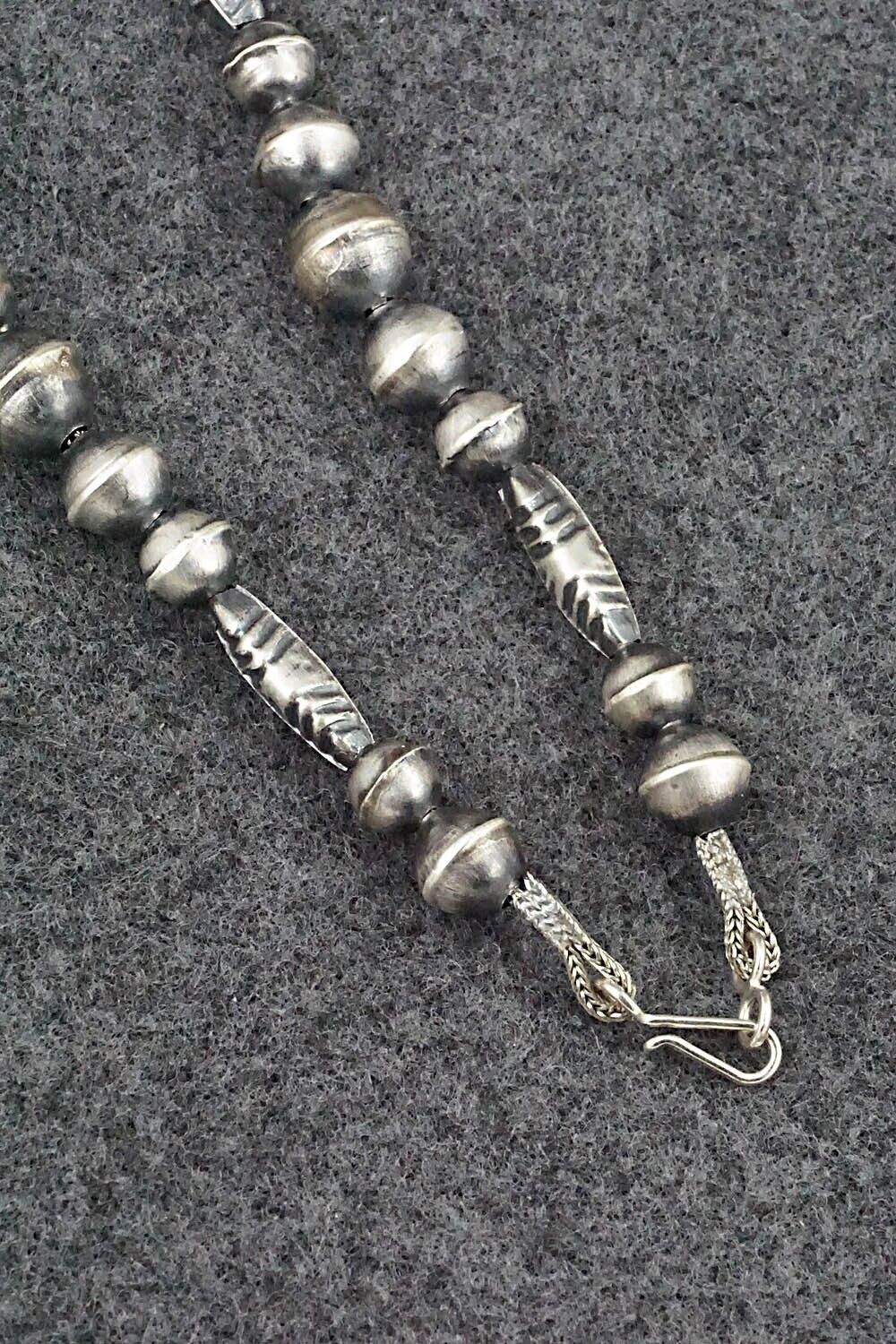 Sterling Silver Navajo Pearl Necklace 26" - Vintage