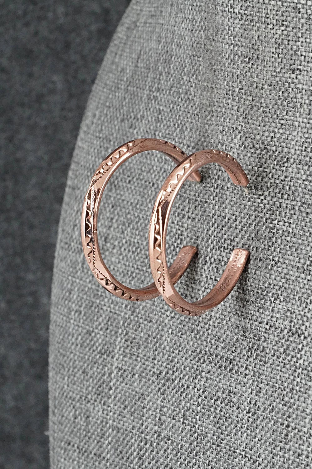 Copper Hoop Earrings - Elaine Tahe