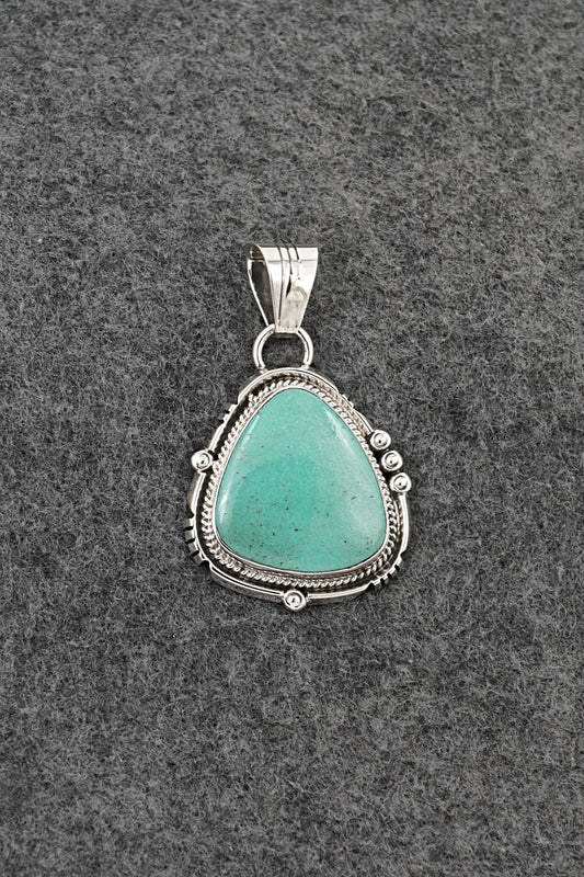 Turquoise & Sterling Silver Pendant - Marita Benally