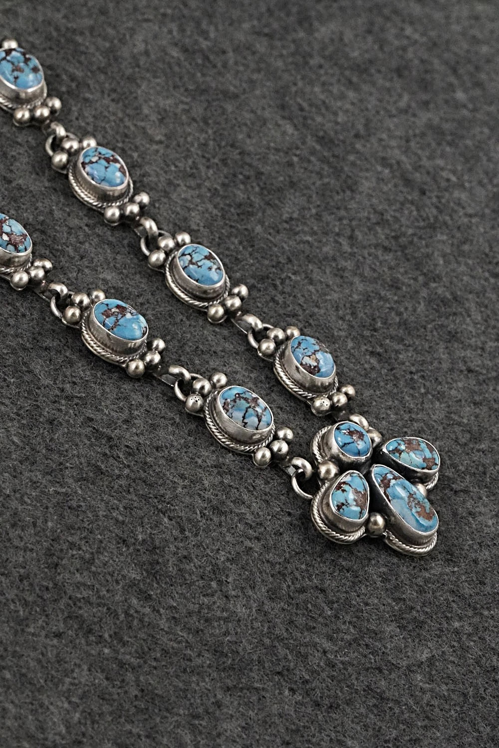 Turquoise & Sterling Silver Necklace and Earrings Set - Kathleen Livingston