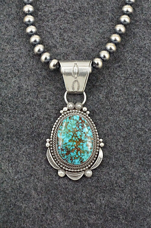 Turquoise & Sterling Silver Necklace - Tom Lewis