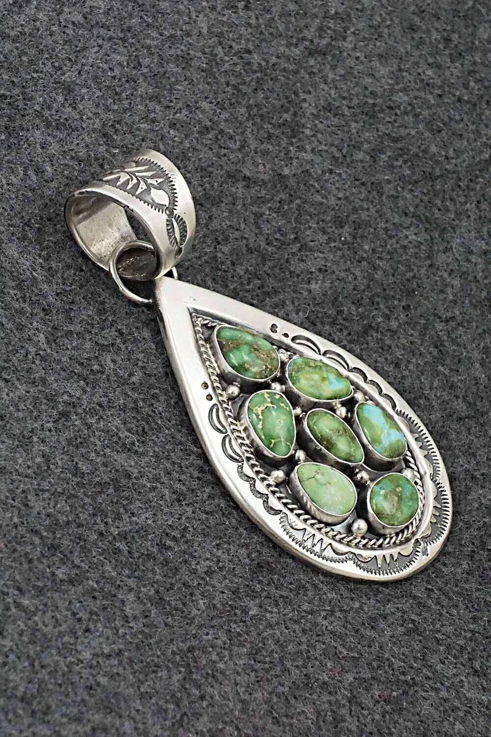 Turquoise & Sterling Silver Pendant - Samuel Yellowhair