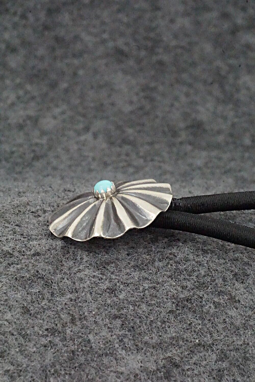 Turquoise & Sterling Silver Hair Tie - Arlene Soce